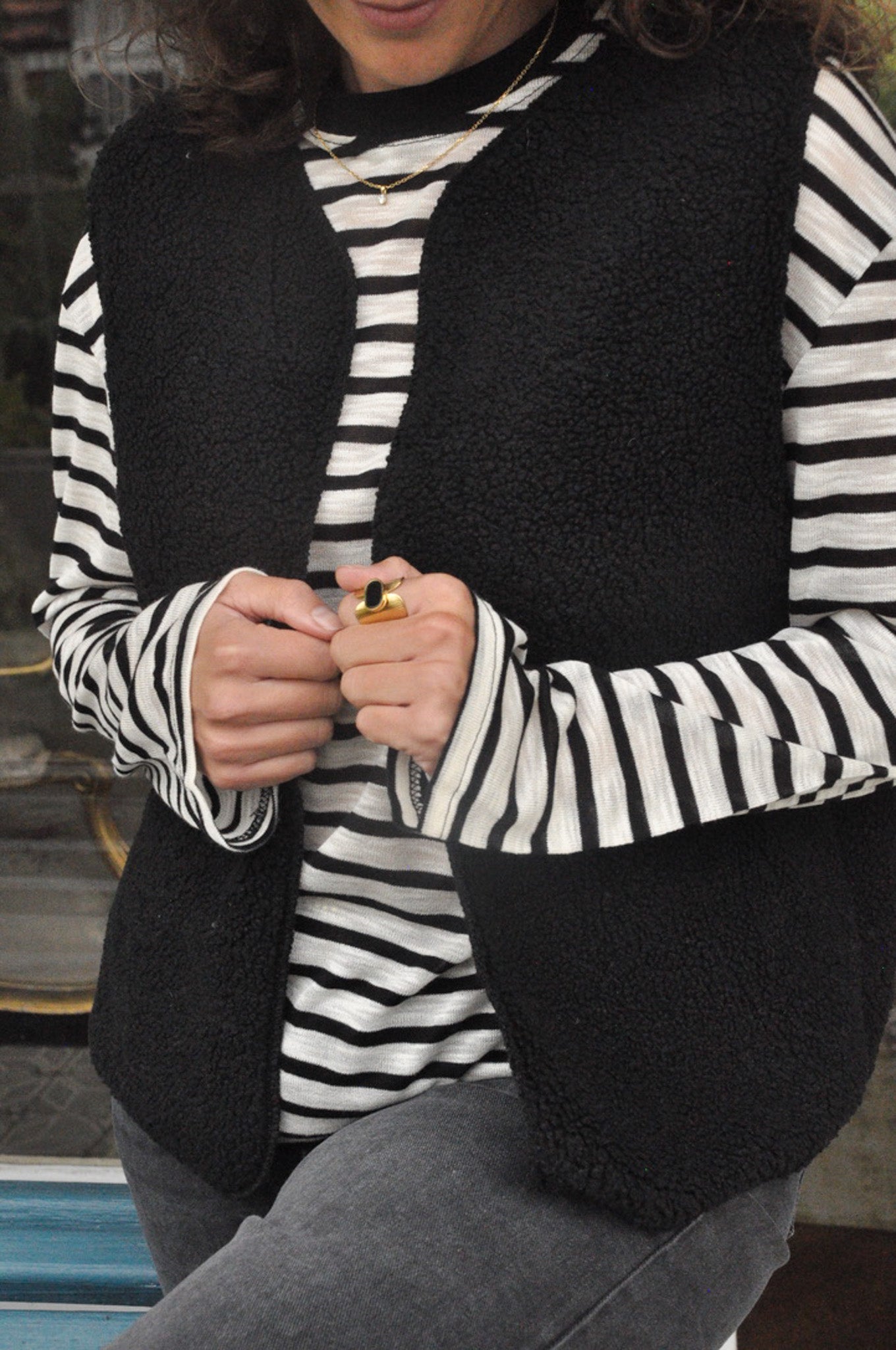 GILET SANS MANCHE BETI NOIR