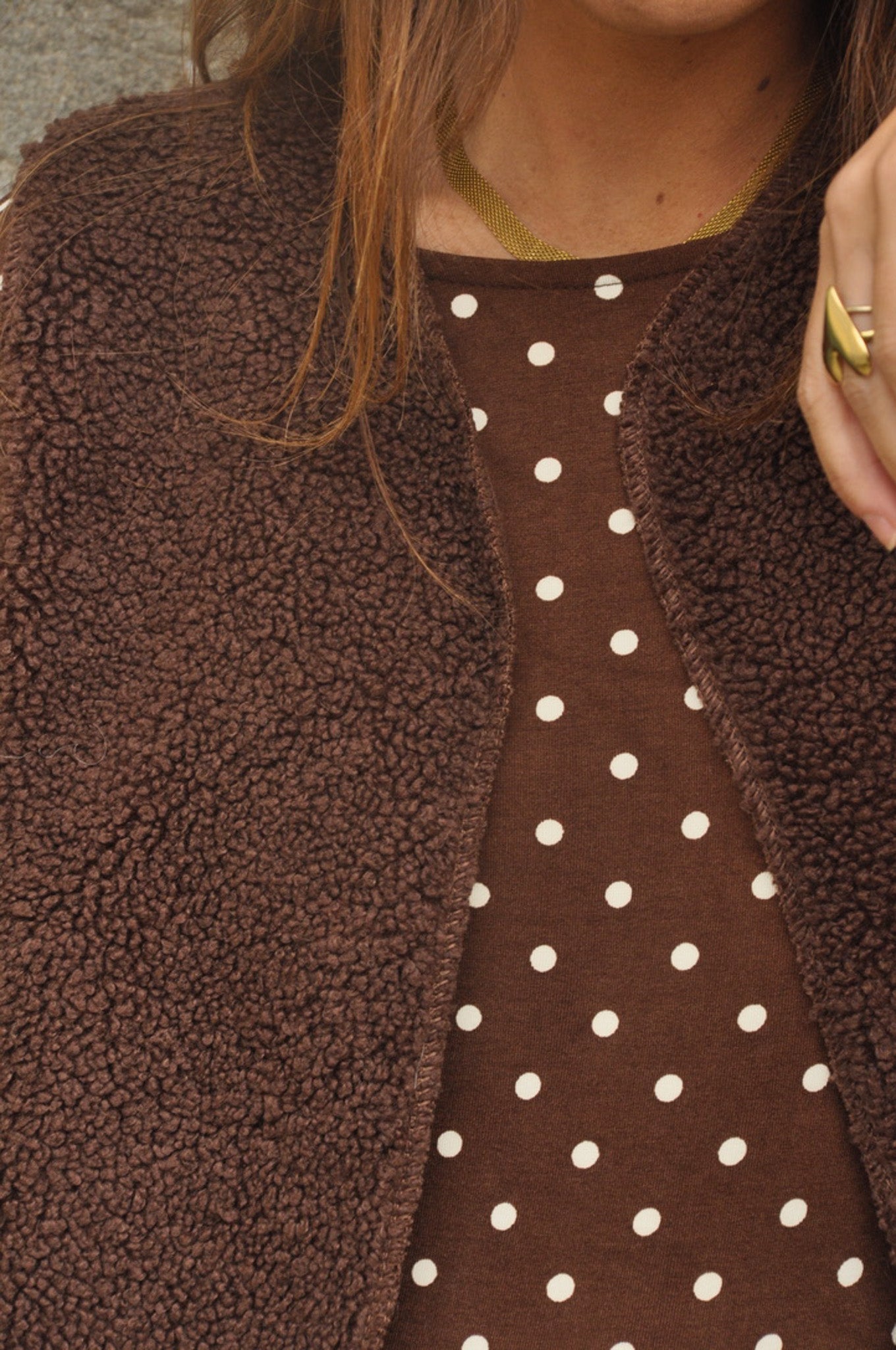 GILET SANS MANCHE BETI MARRON