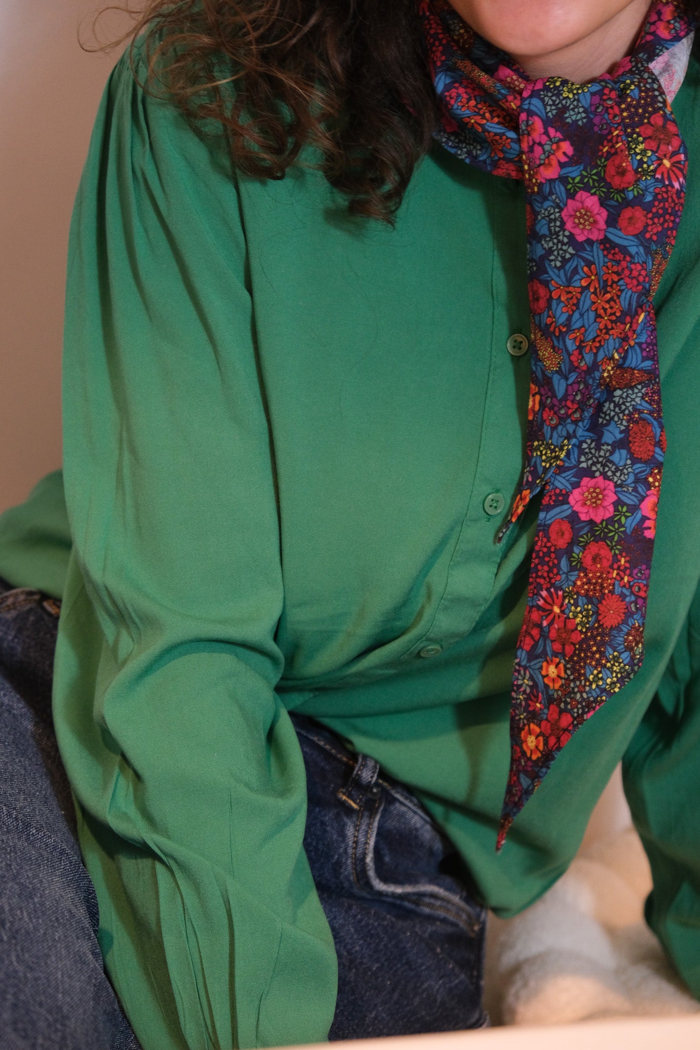 CHEMISE NERA VERTE