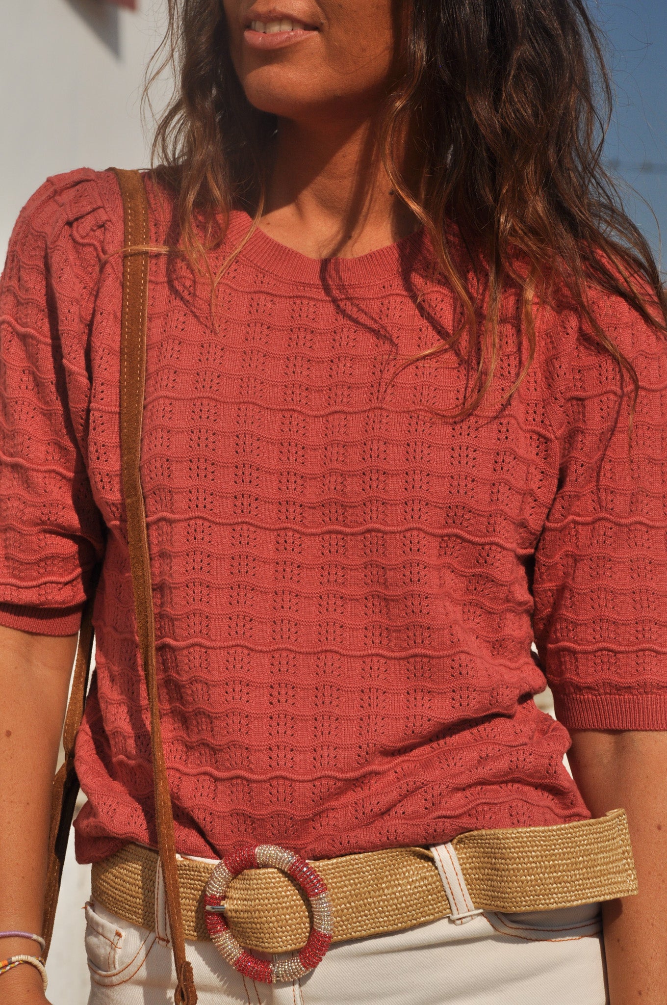 Haut Mara femme tenue bureau – top élégant avec pantalon tailleur – Moda Luixa