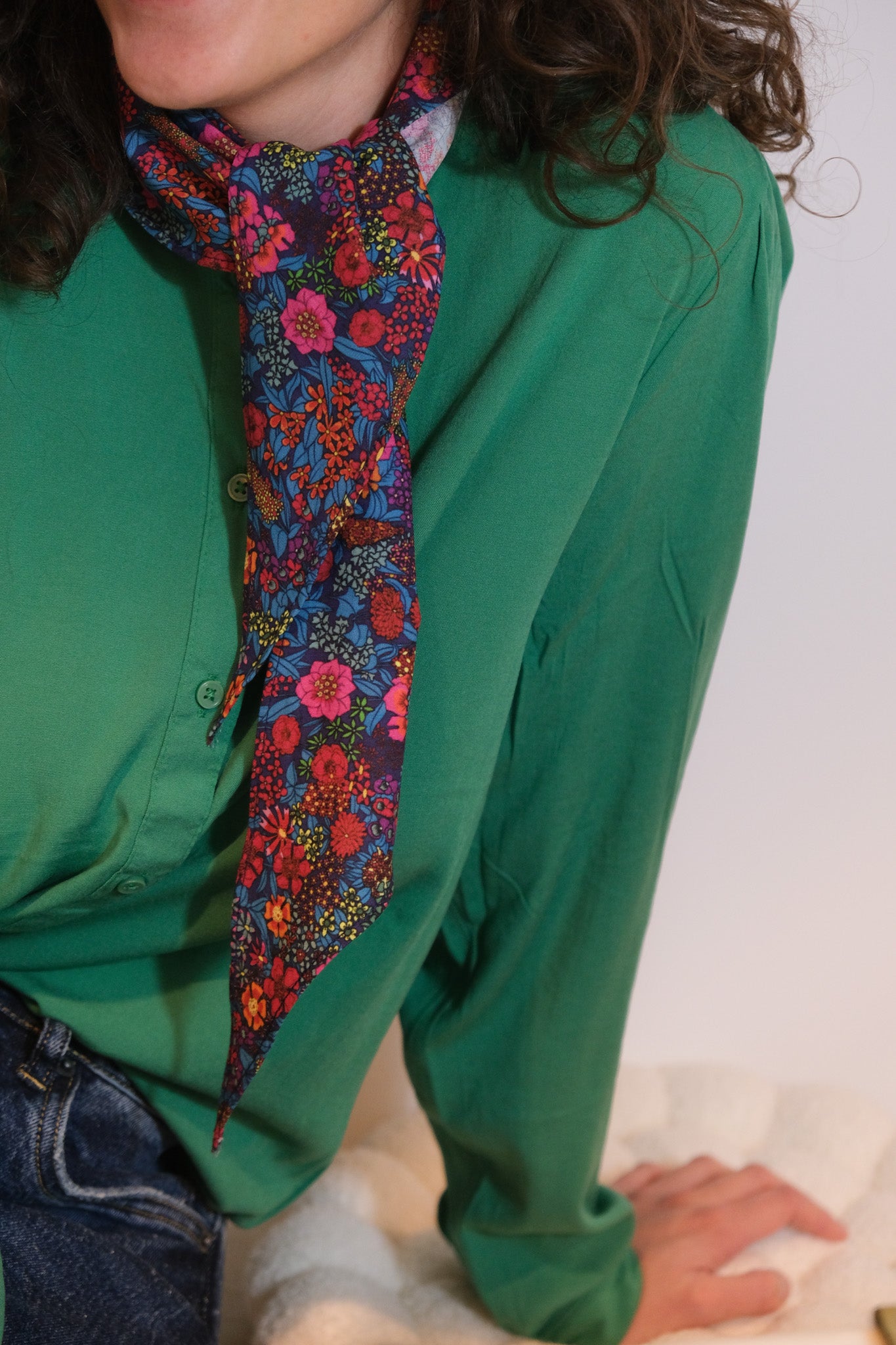 CHEMISE NERA VERTE