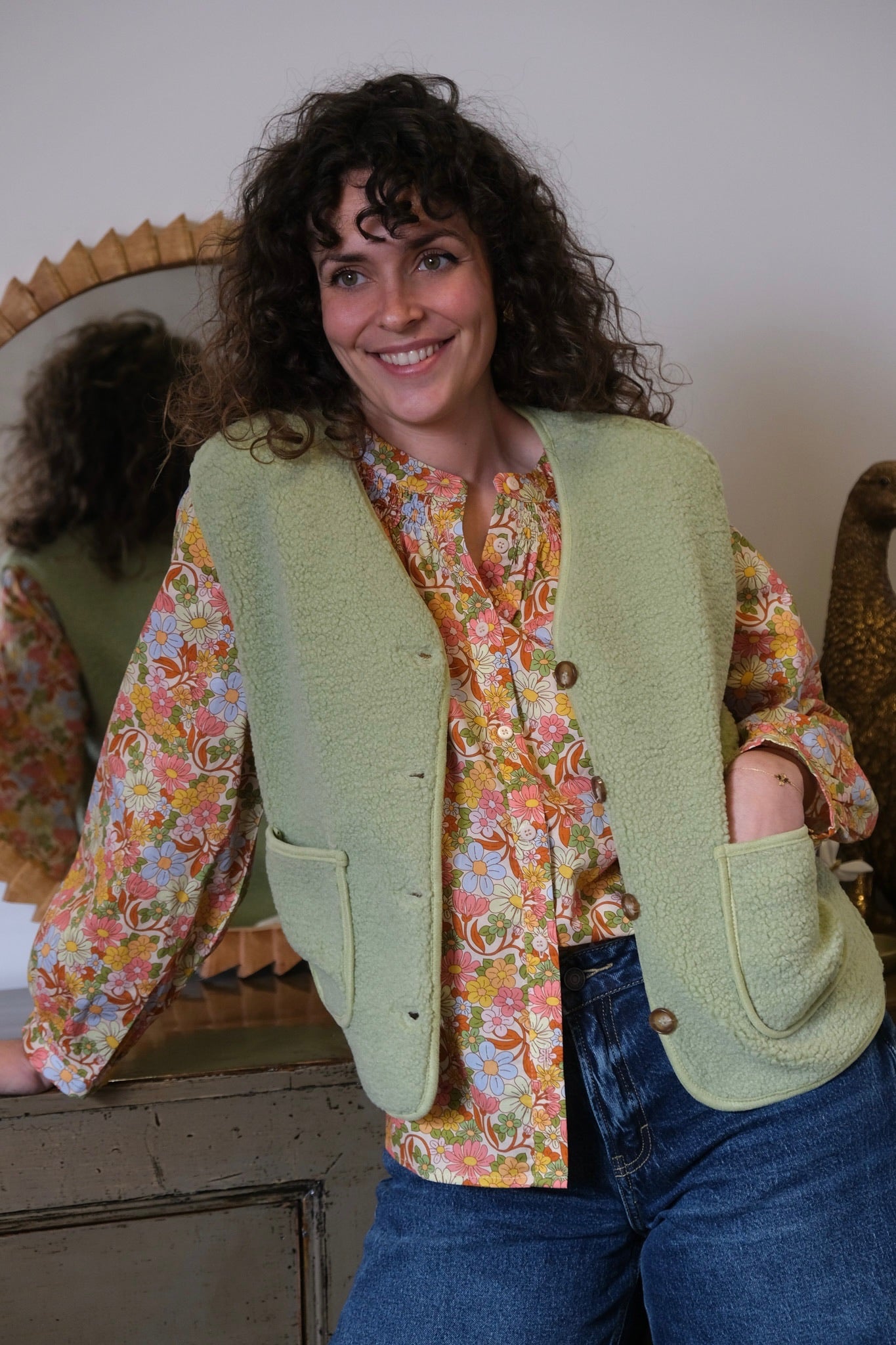 GILET SANS MANCHE ZERA VERT