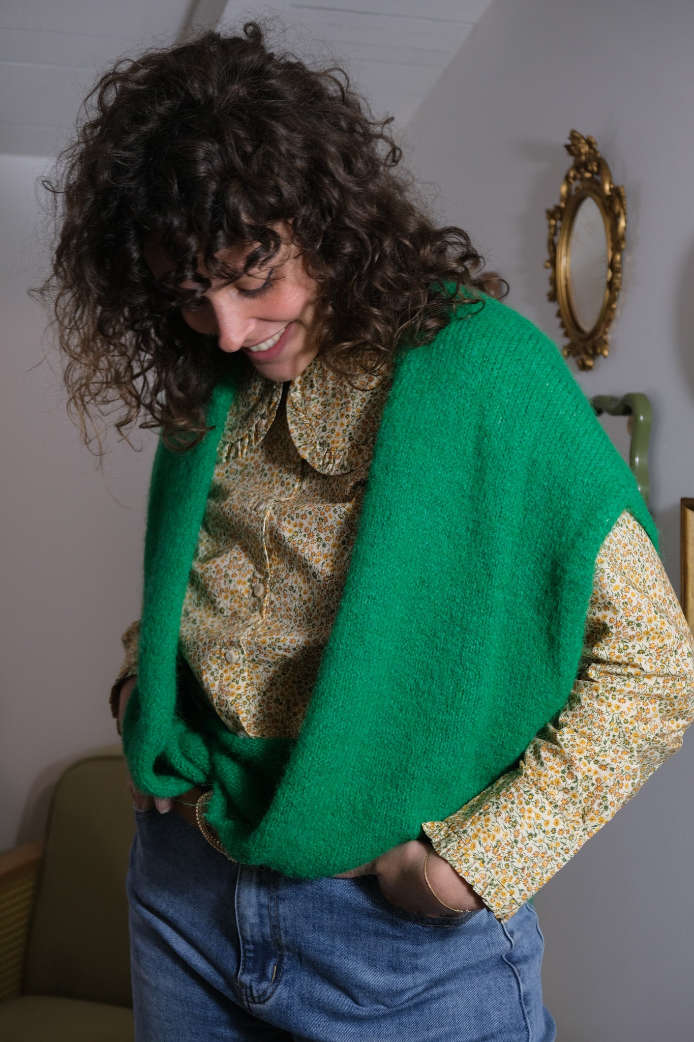 GILET SANS MANCHES INA VERT