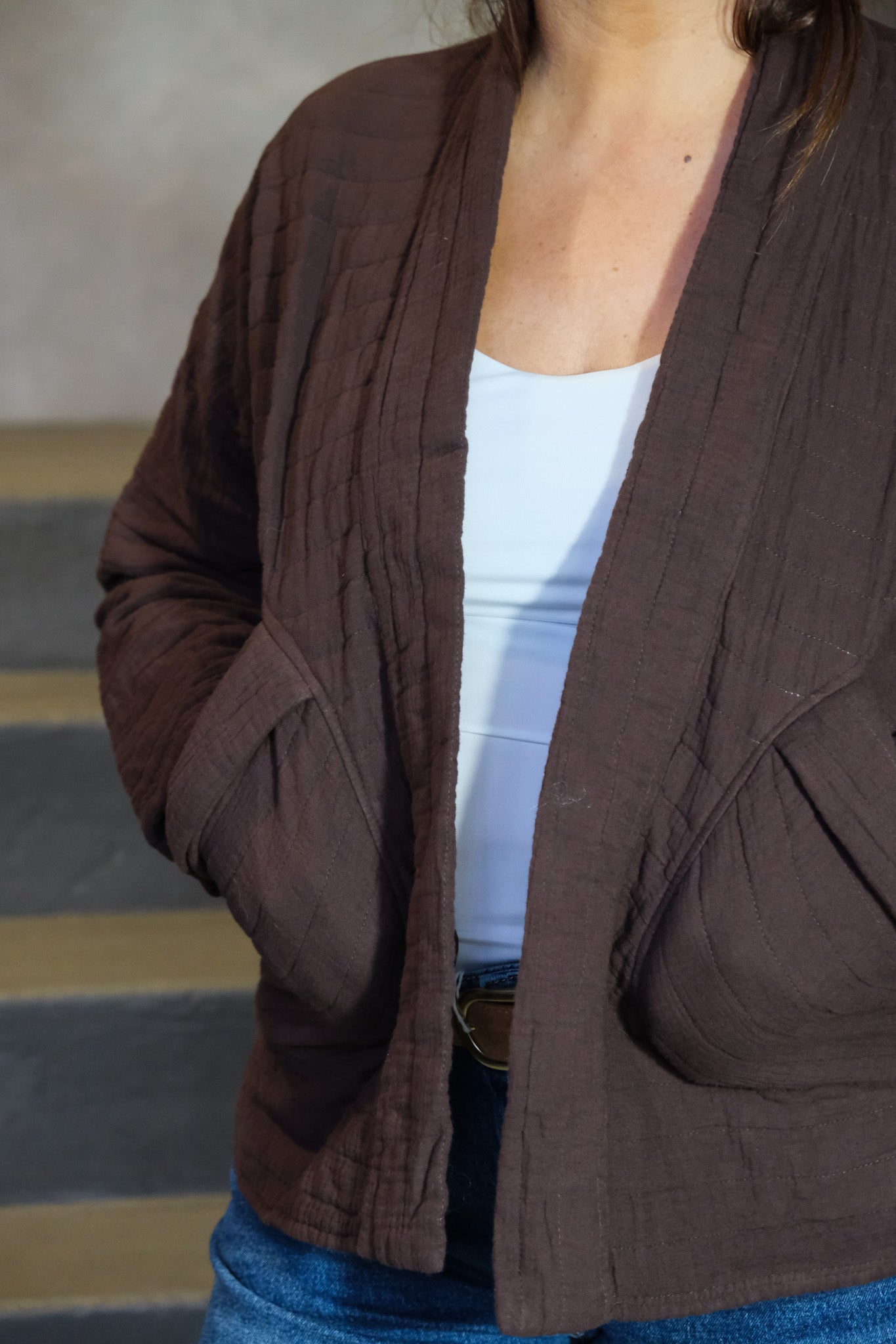 VESTE MELI MARRON