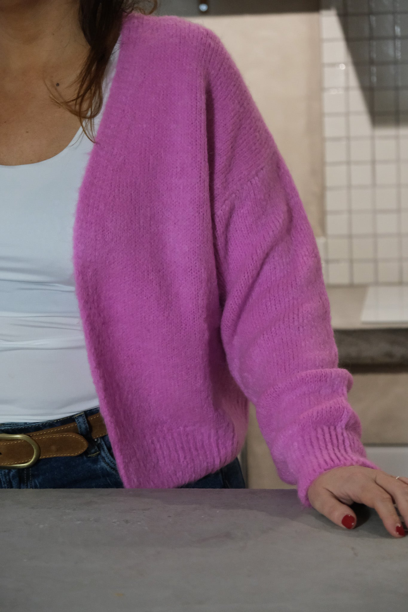 GILET MAO ROSE